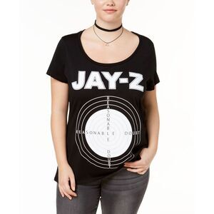 Merch Traffic Plus Size Cotton Jay Z Graphic T-Shirt